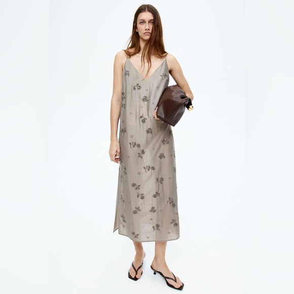 H&M Edition BEAD-EMBELLISHED DRESS - Size Small - Picture 1 of 13